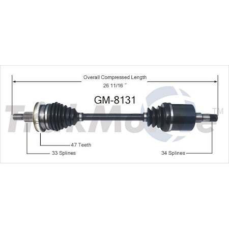 Surtrack Axle Cv Axle Shaft, Gm-8131 GM-8131